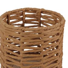 PAPER ROPE WEAVING BASKET WITHWOODEN LEGS - 454-5400052