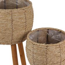 2S PAPER ROPE WEAVING PLANTERS - 454-5400061