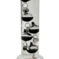 galileo thermometerblack ballswith silver tags5.1x5.1x24cm - 455-32620