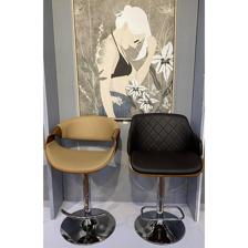 bar chair plywood frame with fabric chromed base base size:4 - 531-21192