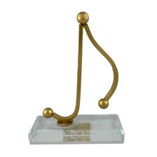 CRYSTAL DESK DECORATION - GOLDMUSICAL STYLE- EIGHTH NOTE - 532-45186