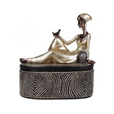POLY SITTING AFRICAN LADY DÉCO - 559-02637