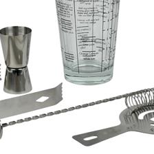 5pcs 400ML cocktail shaker barset-11.5X9.5X27CM - 567-411354