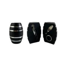 black color Oak barrel case with wine pourercollar waiter's - 567-41829