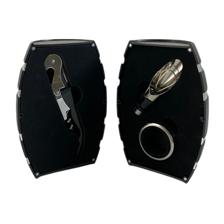 black color Oak barrel case with wine pourercollar waiter's - 567-41829