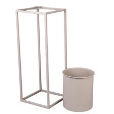 MILK IRON FLOWER POT WITH HOLDER - 567-57293