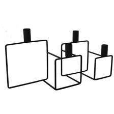 Black metal taper candle holder         35.2x11x17.8cm - 567-59157