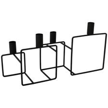 Black metal taper candle holder         35.2x11x17.8cm - 567-59157
