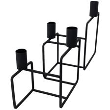 Black metal taper candle holder         35.2x11x17.8cm - 567-59157