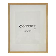 Aluminum photo frame wrapped with oak veneer 35x28cm matted - 567-71012