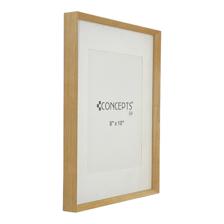 Aluminum photo frame wrapped with oak veneer 35x28cm matted - 567-71012