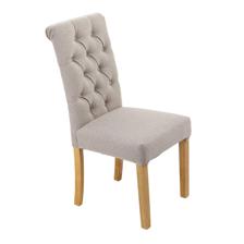 FABRIC TUFTED WITH BUTTON2 COMMON NATURAL RUBBER WOOD - 567-95002