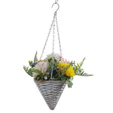mix flower in hanging basket - 592-1434453