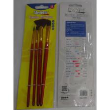 CONJUNTO DE 4 PINCÉIS ARTÍSTICOS COR DE VINHO (#2 #4 #6 #8) - 780-1594617