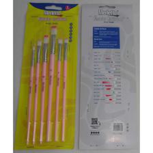 CONJUNTO DE 6 PINCÉIS ARTÍSTICOS ROSA PASTEL (#2 #4 #6 #8 #10 #12) - 780-1594628