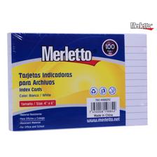 TARJETAS INDICADORAS PARA ARCHIVOS INDEX CARD BLANCO 4" x 6 - 780-4488210