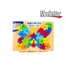 ROMPECABEZAS DE MADERA MARIPOSA DE LETRAS - 780-6802086