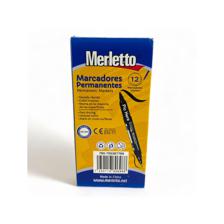 SET DE 12 MARCADORES PERMANENTES DOBLE PUNTA 0.4mm / 1mm NEGRO - 780-755387799