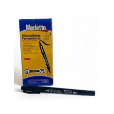 SET DE 12 MARCADORES PERMANENTES DOBLE PUNTA 0.4mm / 1mm NEGRO - 780-755387799