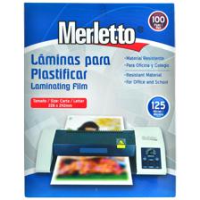 LAMINA PARA PLASTIFICAR 100PZ CARTA 125MICRAS - 780-7942494