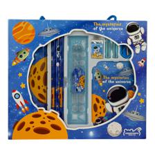 KIT ESCOLAR: 10 PEÇAS, 1 ESTOJO, 1 MINI NOTAS, 1 RÉGUA, 2 TAMPAS, 1 BORRACHA, 1 APONTADOR, 3 LÁPIS - 780-9034259