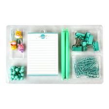 KIT ESCOLAR 72PZA 7 CLIPS 25mm 40 CLIPS 28 mm 20 CHINCHETAS  3 MARCAPGINAS 1 MINI NOTAS 2 BOL - 780-9034262