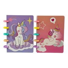 MINI CUADERNO DE ESPIRAL UNICORNIO A6 80gsm 80 HOJAS 12PZA DISPLAY - 780-9084277