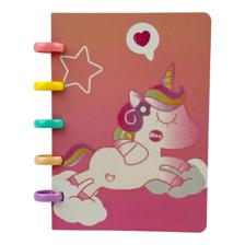 MINI CUADERNO DE ESPIRAL UNICORNIO A6 80gsm 80 HOJAS 12PZA DISPLAY - 780-9084277