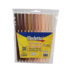 SET 12 MARCADORES DE AGUA TRIANGULARES 12 COLORES PIEL LAVABLE - 780-9174590