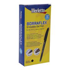 BORRADOR DE GEL BORRABLE COLOR NEGRO 0.7MM 12PZA - 780-921476399