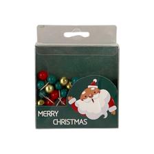 480SETS/CTN XMAS 36PCS ROUND BALL PUSH PIN IN PVC HANGING BO - 784-8693997