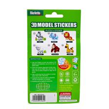 144PCSCTN 3D MODEL STICKERS INOPP BAG WITH CARD PACKING. DE - 785-6644552