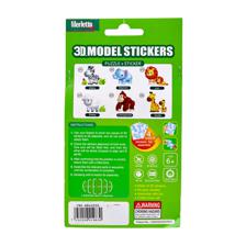 144PCSCTN 3D MODEL STICKERS INOPP BAG WITH CARD PACKING. DE - 785-6644555