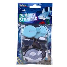 144PCSCTN 3D MODEL STICKERS INOPP BAG WITH CARD PACKING. DE - 785-6644559