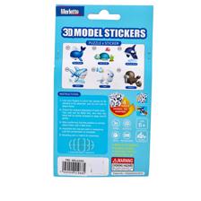 144PCSCTN 3D MODEL STICKERS INOPP BAG WITH CARD PACKING. DE - 785-6644560