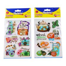 STICKER PUFFY DORADO CON FOIL 1 HOJA SURTIDA - 785-7144335