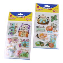 STICKER PUFFY DORADO CON FOIL 1 HOJA SURTIDA - 785-7144335