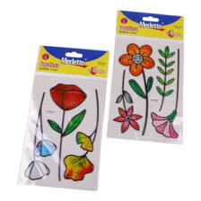 ADESIVO, VITRAIS, FLORES 3D, 1 FOLHA VARIADA - 785-7144338