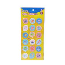 288PCSCTN SHEET EMBOSSED WAX SEA SOFT PUFFY STICKERS IN OPP - 785-7144421
