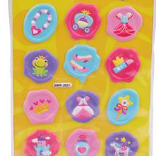 288PCSCTN SHEET EMBOSSED WAX SEA SOFT PUFFY STICKERS IN OPP - 785-7144422