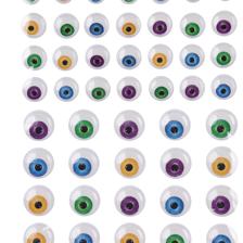 OLHOS MÓVEIS 4 CORES 62 PEÇAS TAMANHOS 10 MM, 12 MM, 15 MM - 785-7564569