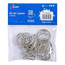 288BAGS/CTN 38PCS DIY KEYRINGSIN OPP BAG WITH HEADER CARD P - 785-7964266