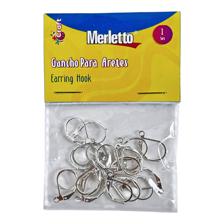 GANCHO PARA ARETES 20PZA 1.6cm PLATA - 785-7964272