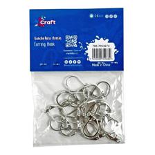 GANCHO PARA ARETES 20PZA 1.6cm PLATA - 785-7964272