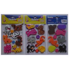 ADHESIVO DE FOMI 3D - PERROS Y GATOS - 785-8944090