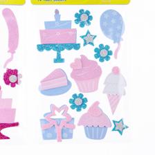 144BAGS/CTN 3D FOAM STICKERS ON PET SHEET IN OPP BAG WITH HE - 785-8944103