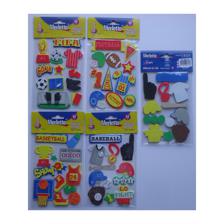 144BAGS/CTN 3D FOAM STICKERS ON PET SHEET IN OPP BAG WITH HE - 785-8944104