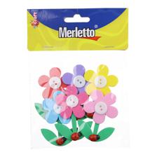 STICKER DE FOMI 6PZAS 3D (FLORES) - 785-8944461