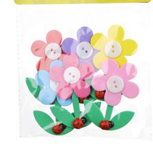 STICKER DE FOMI 6PZAS 3D (FLORES) - 785-8944461