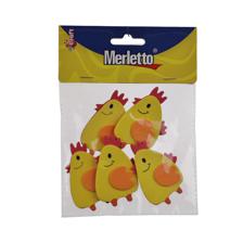 STICKER DE FOMI 5PZAS 3D (POLLITO) - 785-8944462